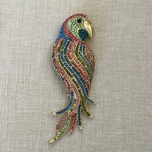 OPC CN Rhinestone Parrot Brooch/Pin